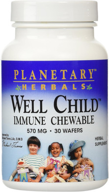 Planetary Herbals Well Child Immune Chewable Wafers, 30 Count