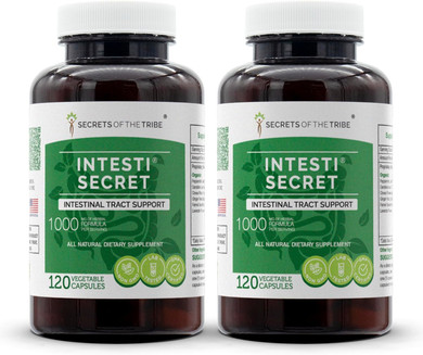 Secrets Of The Tribe - Intesti Secret, Intestinal Tract Support, Herbal Supplement Blend (2X120 Capsules)