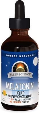 Source Naturals Melatonin 1 Mg - 4 Fluid Oz - Orange Flavored