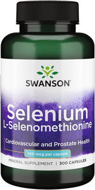 Swanson Selenium (L-Selenomethionine) 100 mcg 300 Capsules