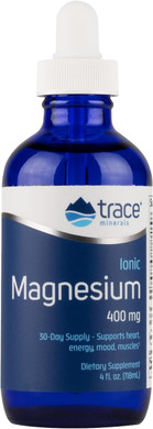 Trace Minerals | Liquid Ionic Magnesium 400 Mg | 4 Fl Oz (32 Servings)