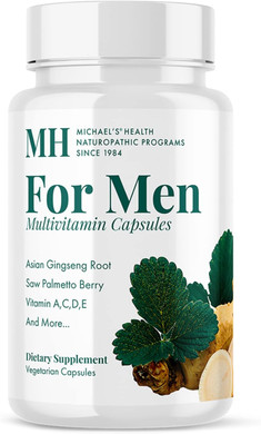 Michael'S Naturopathic Programs For Men  90 Vegetarian Capsules  Daily Multivitamin  Includes Support For Prostate Health  With Vitamins A, C, D & E, B Complex  Kosher - 30 Servings