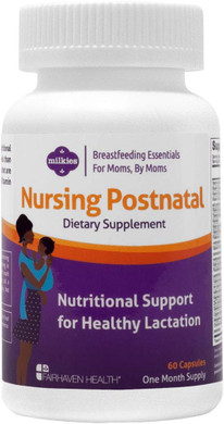 Milkies Fairhaven Health Nursing Postnatal Vegetarian Supplement For Breastfeeding Women With Vitamin D And B, Nutritious Breast Milk Multivitamin - Gluten And Dairy Free - 1 Month Supply