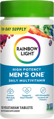Rainbow Light Multivitamin For Men, Vitamin C, D & Zinc, Probiotics, Men'S One Multivitamin Provides High Potency Immune Support, Non-Gmo, Vegetarian, 150 Tablets