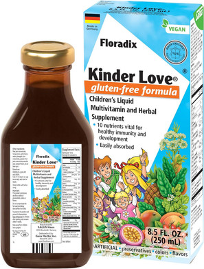 Salus Haus - Childrens Multivitamin Kinder Love Liquid 8.5 Ounce Small - Vitamins A, B, C, D, E, Calcium, Magnesium - Kosher, Non Gmo, Vegetarian