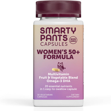 Smartypants Multivitamin For Women 50+: Omega-3 Dha, Zinc For Immunity, Vitamins D3, C, B6, Biotin, Folate, Vitamin B12, Vitamin A For Eyes, One Per Day, 30 Capsules, 30 Day Supply