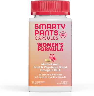 Smartypants Multivitamin For Women: Omega-3 Dha; Zinc For Immunity, Biotin, Iron, Folate, Vitamins D3, C, B6, Vitamin B12, One Per Day, 30 Capsules, 30 Day Supply