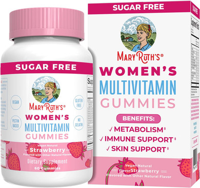 Vitamins for Women with Organic Ingredients | Vegan Womens Vitamins | Immune Support Daily Women's Multivitamin | Hair | Skin and Nail Gummy Vitamins for Women | 0g Sugar Per Serving | 60 Count