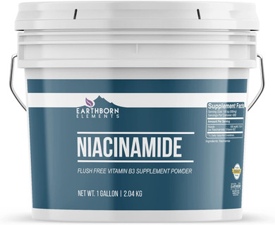 Earthborn Elements Niacinamide 1 Gallon, Flush Free Vitamin B3, Supplement Powder