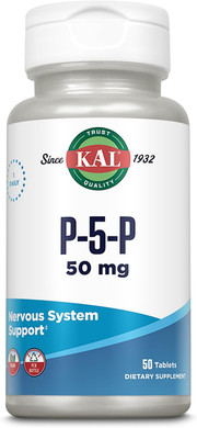 Kal 50 Mg B-6 Pyridoxal-5-Phosphate Tablets, 50 Count
