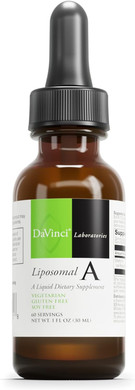Davinci Labs Liposomal A - Liquid Vitamin A Supplement To Support Bone, Skin, Gut, Vision And Immune Health* - Gluten-Free - 30 Ml