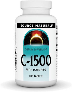 Source Naturals C-1500, With Rose Hips 1500 mg For Immune System Support - 100 Tablets