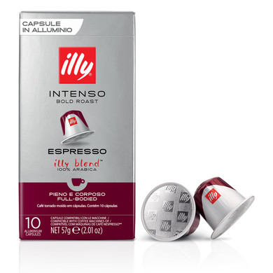 Illy Espresso Compatible Capsules - Single-Serve Coffee Capsules & Pods - Intenso Dark Roast - Notes Of Cocoa & Dried Fruit Coffee Pods - For Nespresso Coffee Machines  10 Count