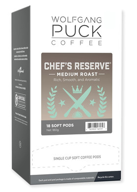 Wolfgang Puck Soft Coffee Pods Gram Coffee 9.5 Gram, Chef'S Reserve, 108 Count