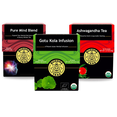 Buddha Teas Organic Brain Health Tea Bundle