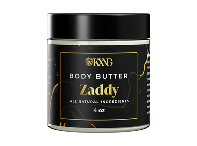 Kxng Cosmetics Body Butter For Men L 4Oz Coconut Oil & Shea Butter Moisturizing And Hydrating Body Butter L Gifts For Him For Birthday, Anniversary, Special Occasion (Zaddy)