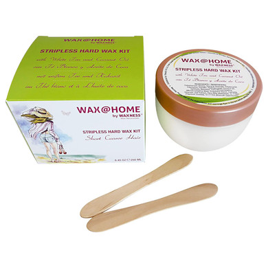 Wax At Home Microwavable White Tea Cream Stripless Wax Kit 8.45 Ounces By Wax Necessities Waxness