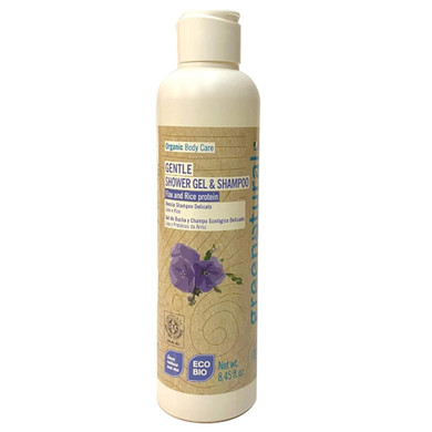 Greenatural Hair And Body Wash Made With Flaxseed And Rice Protein, 100% Natural