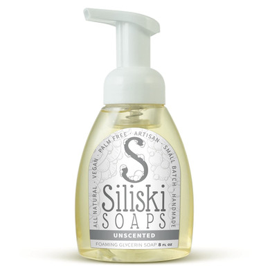 Simple Skincare By Siliski Foaming Glycerin Soap, All Natural, Vegan And Palm Free - Unscented, 8 Fl Oz