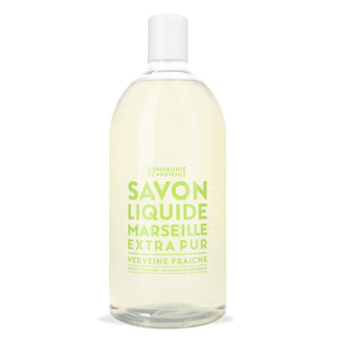 Compagnie De Provence Savon De Marseille Extra Pure Liquid Soap - Verbena - 33.8 Fl Oz Plastic Bottle Refill