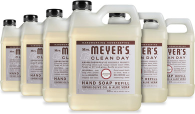 Mrs. Meyer'S Hand Soap Refill, Made With Essential Oils, Biodegradable Formula, Lavender, 33 Fl. Oz - Pack Of 6