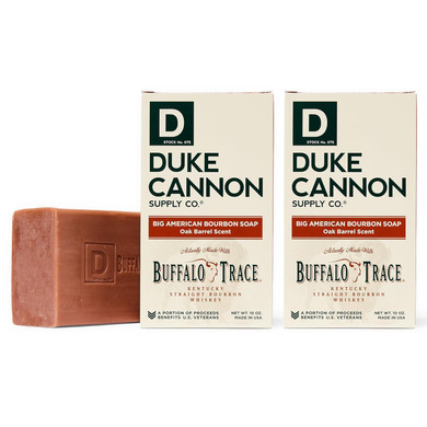Duke Cannon Supply Co. Big American Bourbon Bar Soap, Bourbon Oak Barrel, 10 Oz (2 Pack)