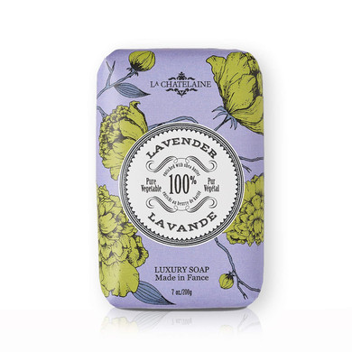 La Chatelaine Luxury French Bar Soap | Natural Shea Butter Formula (Lavender, 7 Oz)