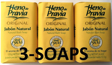 Heno De Pravia Natural Bath Soap 4Oz (3 Soaps Total)