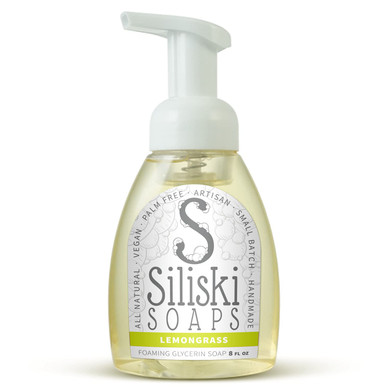Simple Skincare By Siliski Foaming Glycerin Soap, All Natural, Vegan And Palm Free - Lemongrass, 8 Fl Oz