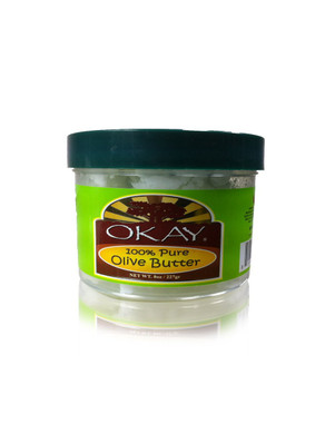 Okay Olive Butter 100% Natural Smooth For Skin And Hair Restores Moisture To Dry Damaged Skin Reduces Skin Damage Heals,Nourishes&Conditions Hair Adds Strength To Hair Cuticle Made In Usa 8Oz