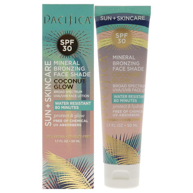 Pacifica 30.0 SPF Mineral Bronzing Face Shade SPF 30 - Coconut Glow Sunscreen Lotion Unisex 1.7 oz