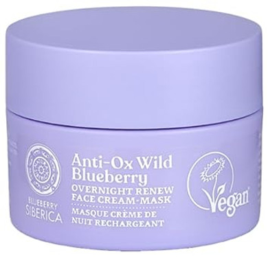 Natura Siberica Anti-Ox Wild Blueberry Siberica Overnight Renew Face Cream-Mask 50Ml For A Radiant Face From The Moment You Wake Up