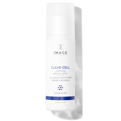 Image Skincare, Clear Cell Clarifying Salicylic Tonic, Mattifying Toner For Pores, Redness And Light Exfoliation For Oily Prone Skin, 4 Fl Oz