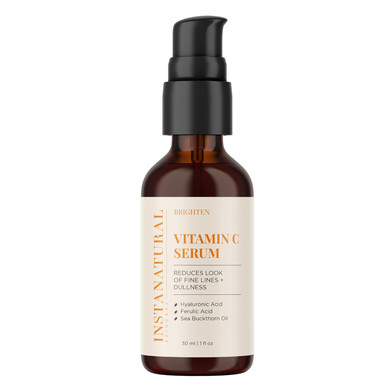 Instanatural Niacinamide Face Serum, Hydrates, Soothes, Reduces Irritation, Redness, Lines, Wrinkles, And Other Signs Of Aging, With Hyaluronic Acid And Vitamin E, 2 Fl Oz