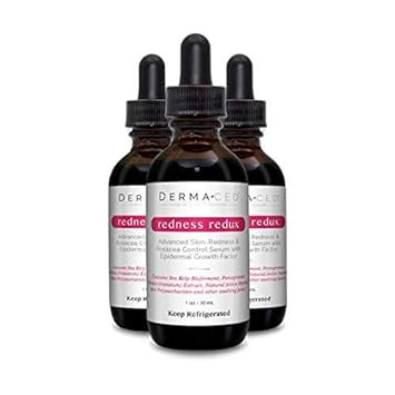 Redness Redux - Advanced Facial & Skin Redness Support Serum - Egf, Aloe Vera, Sea Kelp & More - Calming Redness Serum