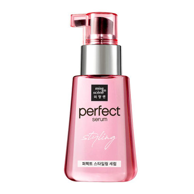 Mise En Scene Perfect Styling Serum For Hair Damage, Containing 7 Oils To Make Hair Ends Soft Silky And Smooth, Hair Essence For Styling Curl Lasting 24Hr With Clean Powdery Scent, 2.70 Fl. Oz