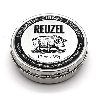 Reuzel Concrete Matte Pomade, Strong All Day Hold, Water Soluble Styling, No Shine And Flake Free, Easy To Wash Out, For All Hairstyles, 1.3 Oz