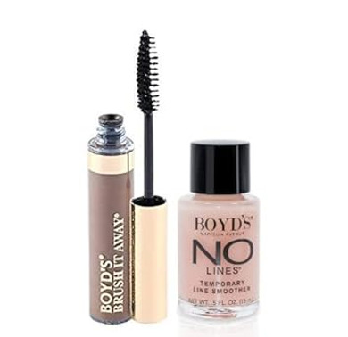 Boyd'S Cosmetics Nyc- No Lines Temporary Wrinkle Remover With Our Brush It Away Light Brown Bundle