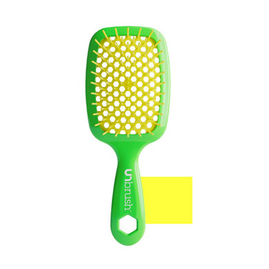Fhi Heat Unbrush Wet & Dry Vented Detangling Hair Brush, Lemon Lime Green