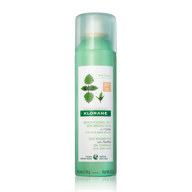 Klorane Dry Shampoo With Nettle, Natural Tint For Brunettes, For Oily Hair And Scalp, Regulates Oil Production, Paraben & Sulfate-Free3.2 Ounce (Pack Of 1)