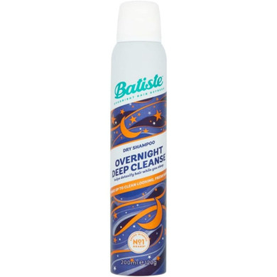 Batiste Overnight Deep Cleanse 200Ml, Leave-In Deep Cleansing Dry Shampoo For Overnight Use, Absorbs Oil For Clean Looking Fresh Hair Overnight