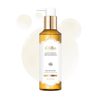 D'Alba Professional Repairing Scalp Therapy Serum Shampoo 275Ml, Mild And Vegan Formula, Gentle Hair And Scap Treatment