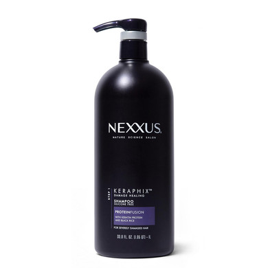 Nexxus Keraphix Shampoo With Proteinfusion For Damaged Hair Keratin Protein, Black Rice, Silicone-Free 33.8 Oz