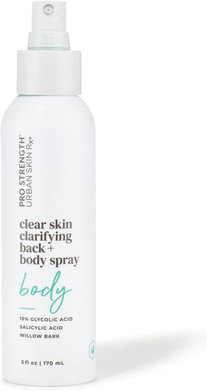 Urban Skin Rx | Clear Skin Clarifying Back & Body Spray | Exfoliates Skin And Improves The Appearance Of Blemishes And Clogged Pores On The Body, Formulated With Glycolic And Salicylic Acids | 5.0 Oz
