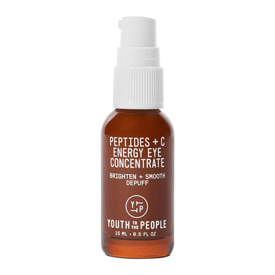 Youth To The People Peptides + C Energy Eye Concentrate - Depuffing + Dark Circle Under Eye Serum With Caffeine, Vitamin C + Visibly Brightening Optical Diffusers (15 Ml)