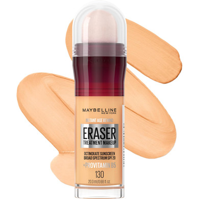 Maybelline Instant Age Rewind Eraser Foundation With Spf 20 And Moisturizing Provitamin B5, 130, 1 Count (Packaging May Vary)130 Buff Beige