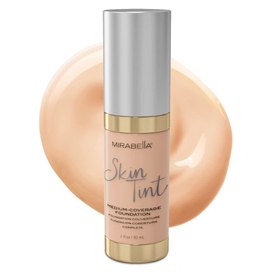 Mirabella Skin Tint Creme Foundation, Ic Cool Undertone, Oil-Free Mineral Liquid Foundation - Medium Coverage Delivers Moisture And Hydration - Minimize Fine Lines & Wrinklesshade 1 Cool Undertone (Ic)