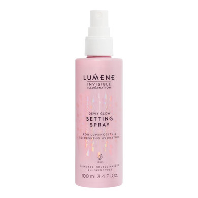 Lumene Invisible Illumination Dewy Glow Setting Spray - Facial Spray For All Skin Types - Makeup Primer & Dewy Setting Spray - Refreshing Face Mist (3.4 Fl Oz)