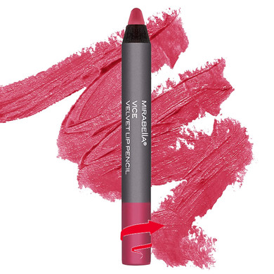 Mirabella Velvet Lip Liner Pencil, Vice - Creamy & Long Lasting Matte Lip Crayon - Lip Liner & Crayon Stick - Flawless Finish, Smudgeproof & Easy-To-Use - Paraben & Gluten Freevice