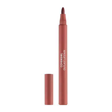Covergirl Outlast, 65 Natural Blush, Lipstain, Smooth Application, Precise Pen-Like Tip, Transfer-Proof, Satin Stained Finish, Vegan Formula, 0.06Oz65 Natural Blush